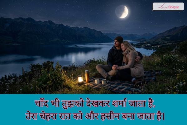 Chand Love Shayari in Hindi