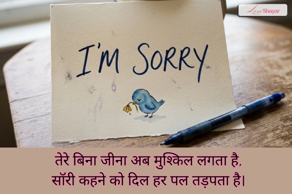 Sorry Love Shayari for Girlfriend