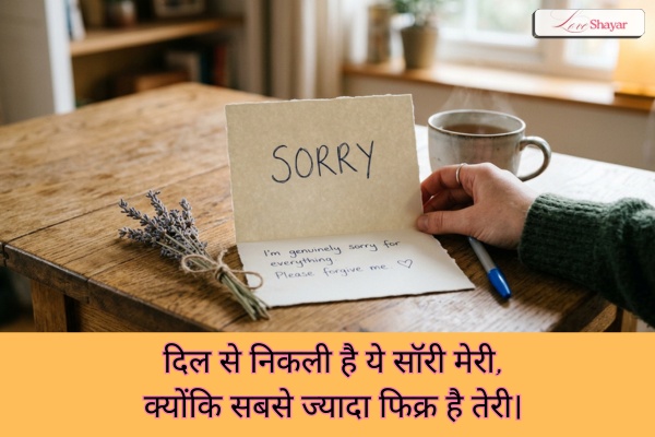 Sorry Love Shayari in Hindi